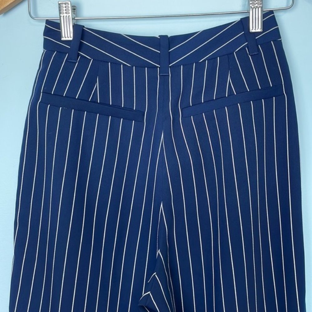 Babaton Modesto Navy Pinstripe Pants Size 0 - Picture 7 of 10